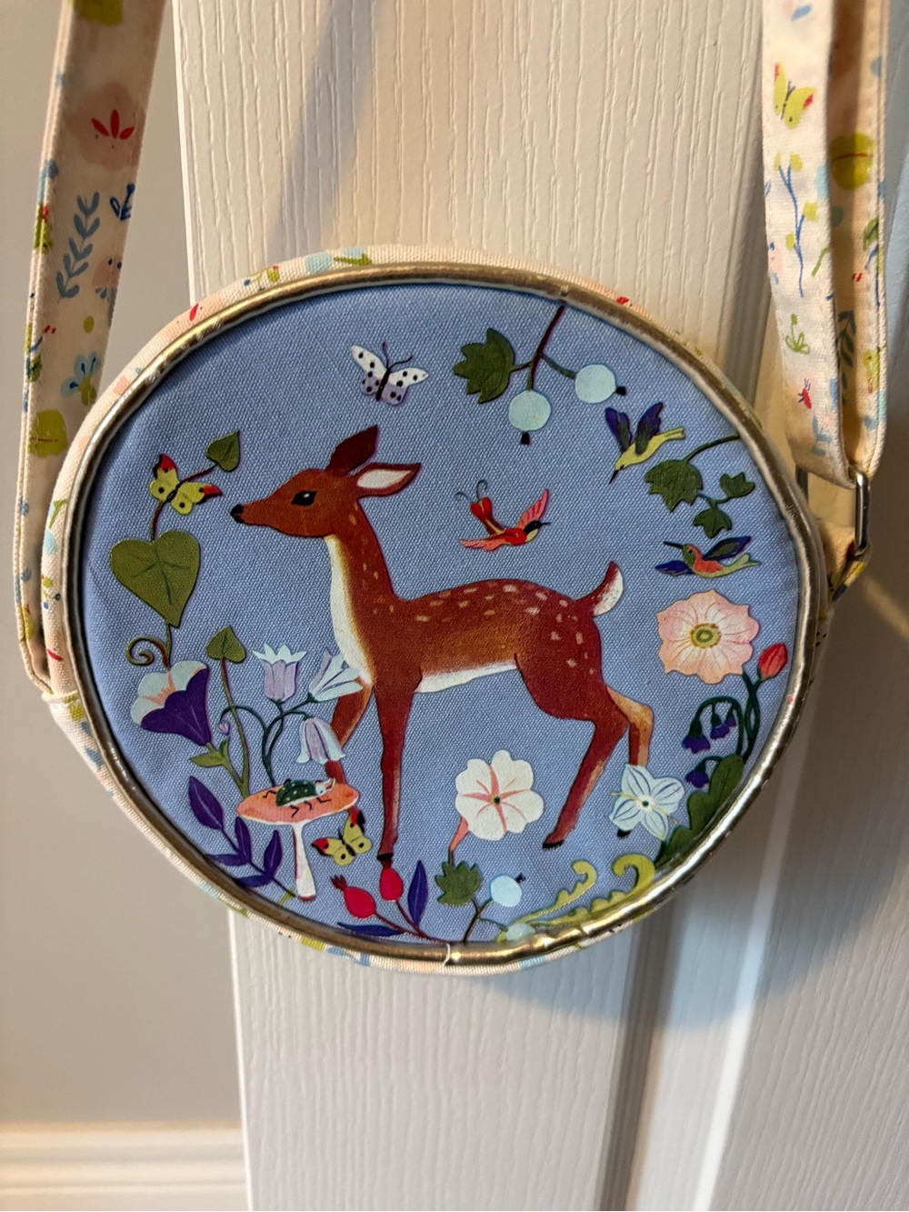 DJECO round fawn whimsical crossbody bag